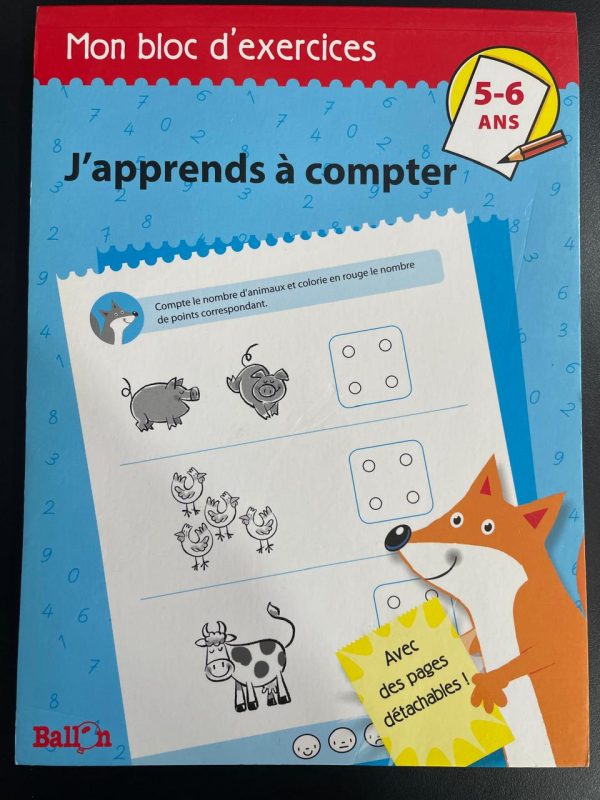 Mon bloc d' exercices J' apprends á compter