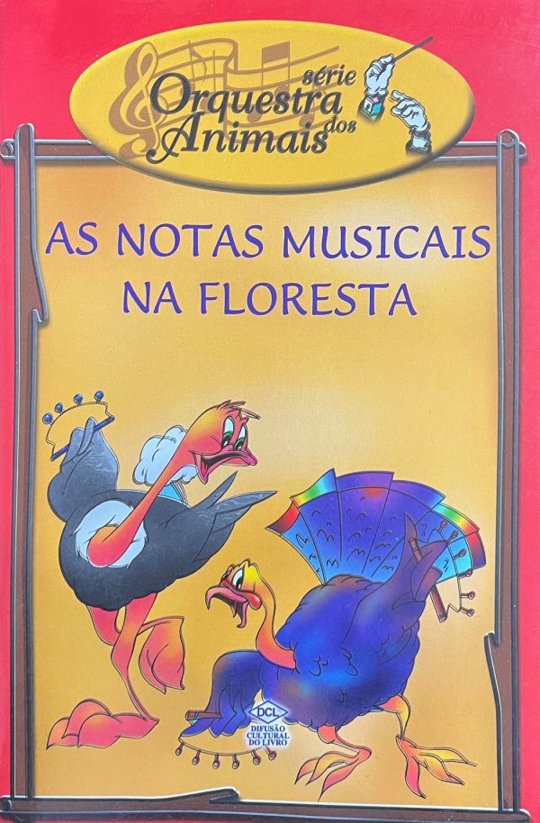 As notas musicais na floresta