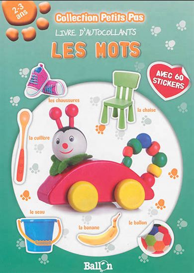 Collection Petits Pas – Livre d’autocollants: Les Mots