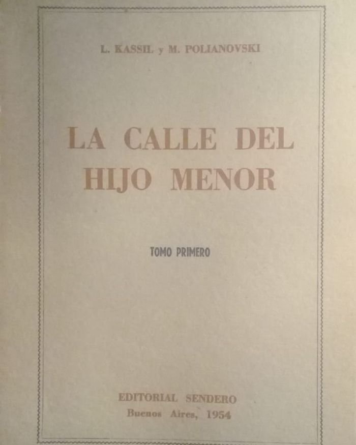 LA CALLE DEL HIJO MENOR – TOMO PRIMERO