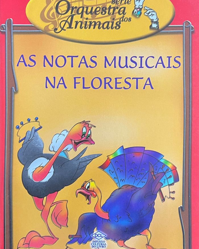 As notas musicais na floresta