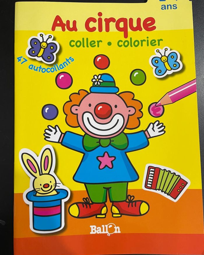 Au Cirque coller- colorier